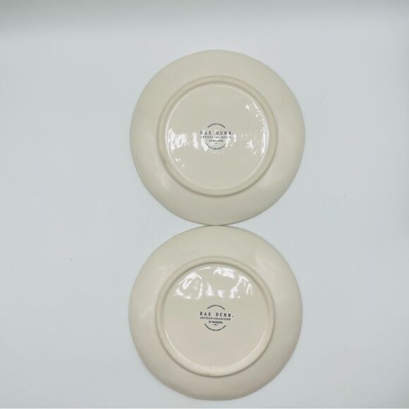 Pair of Rae Dunn Snack Plates Tis the Season Christmas Holiday Pine Cone - Picture 3 of 3